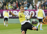 4 Czerwiec 2012; Trening otwarty reprezentacji Niemiec, w ramach przygotowań do UEFA EURO 2012. Podopieczni Joachima Loewa zaprezentowali się na stadionie przy Traugutta w Gdańsku. Trening Niemców oglądało ok. 11 tys. kibiców. Stadion Miejski, Gdańsk. Fot. Tomasz Żuber / GrFoto.org