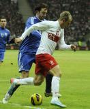 26 Marzec 2013; Kamil Grosicki, Polska i Gian Luca Bollini, San Marino. Mecz eliminacji Mistrzostw Świata 2014 - Polska v San Marino. Stadion Narodowy, Warszawa, Polska. Fot. Tomasz Żuber / GrFoto.org *** Local Caption *** 26 March 2013; Kamil Grosicki, Poland and Gian Luca Bollini, San Marino. 2014 FIFA World Cup qualification – UEFA Group H - Poland v San Marino. Warsaw National Stadium, Poland. Picture credit: Tomasz Zuber / GrFoto.org