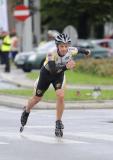 28 Sierpnia 2010; Bieg rolkarzy ulicami miasta podczas Drugiego Maratonu Sierpniowego pod Honorowym Patronatem Lecha Wałęsy, który odbył się w Gdańsku i był ukoronowaniem obchodów trzydziestej rocznicy podpisania porozumień sierpniowych w Stoczni Gdańskiej.
Tegoroczna edycja miała rangę zawodów Pucharu Świata w ramach cyklu World Inline Cup. Plac Zebrań Ludowych, Gdańsk. Fot. Tomasz Żuber *** Local Caption *** 
