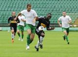 2 Lipca 2011; Emanuel Olisadebe, Lechia Gdańsk przeciwko zawodnikowi Olimpia Grudziądz. Pierwszy sparing po powrocie ze zgrupowania do Gdańska - Lechia Gdańsk v Olimpia Grudziądz. Stadion Miejski, Gdańsk. Fot. Tomasz Żuber / GrFoto.org  *** Local Caption *** 2 july 2011; Emanuel Olisadebe, Lechia Gdańsk. First sparing after the team come back to Gdańsk from being away - Lechia Gdańsk v Olimpia Grudziądz. City Stadium of Traugutta, Gdansk. Picture credit: Tomasz Żuber / GrFoto.org