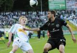 14 Maj 2011; Ivans Lukjanovs, Lechia Gdańsk i Adam Kokoszka, Polonia Warszawa. Dwudziesta siódma kolejka Ekstraklasy 2010/2011 - Lechia Gdańsk v Polonia Warszawa. Stadion Miejski, Gdańsk. Fot. Tomasz Żuber / GrFoto.org *** Local Caption *** 14 May 2011; Ivans Lukjanovs, Lechia Gdańsk and Adam Kokoszka, Polonia Warszawa. Ekstraklasa 2010/2011, Round 27 - Lechia Gdańsk v Polonia Warszawa. City Stadium of Traugutta, Gdansk. Picture credit: Tomasz Żuber / GrFoto.org