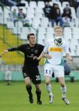 14 Maj 2011; Ivans Lukjanovs, Lechia Gdańsk i Łukasz Piątek, Polonia Warszawa. Dwudziesta siódma kolejka Ekstraklasy 2010/2011 - Lechia Gdańsk v Polonia Warszawa. Stadion Miejski, Gdańsk. Fot. Tomasz Żuber / GrFoto.org *** Local Caption *** 14 May 2011; Ivans Lukjanovs, Lechia Gdańsk and Łukasz Piątek, Polonia Warszawa. Ekstraklasa 2010/2011, Round 27 - Lechia Gdańsk v Polonia Warszawa. City Stadium of Traugutta, Gdansk. Picture credit: Tomasz Żuber / GrFoto.org