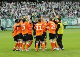 29 Maj 2011; Radość zespołu Zagłębia Lublin po końcowym gwizdku. Trzydziesta kolejka Ekstraklasy 2010/2011 - Lechia Gdańsk v Zagłębie Lublin. Stadion Miejski, Gdańsk. Fot. Tomasz Żuber / GrFoto.org *** Local Caption *** 29 May 2011; Zagłębie Lublin team after the final whistle. Ekstraklasa 2010/2011, Round  30 - Lechia Gdańsk v Zagłębie Lublin. City Stadium of Traugutta, Gdansk. Picture credit: Tomasz Żuber / GrFoto.org