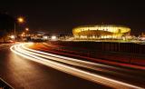 6 Sierpień 2011; Widok ogólny nocą na nowo powstały stadion PGE Arena Gdańsk. Letnica. Fot. Tomasz Żuber / GrFoto.org