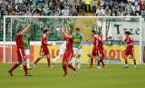 8 Maj 2011; Radość piłkarzy Wisły Kraków, po strzeleniu gola. Dwudziesta piąta kolejka Ekstraklasy 2010/2011 - Lechia Gdańsk v Wisła Kraków. Stadion Miejski, Gdańsk. Fot. Tomasz Żuber / GrFoto.org