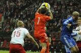 26 Marzec 2013; Interwencja bramkarza San Marino Aldo Simoncinni. Mecz eliminacji Mistrzostw Świata 2014 - Polska v San Marino. Stadion Narodowy, Warszawa, Polska. Fot. Tomasz Żuber / GrFoto.org *** Local Caption *** 26 March 2013; San Marino goalkeeper Aldo Simoncinni in action. 2014 FIFA World Cup qualification – UEFA Group H - Poland v San Marino. Warsaw National Stadium, Poland. Picture credit: Tomasz Zuber / GrFoto.org