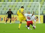 16 Październik 2011; Polska v Ukraina - Międzynarodowy mecz budowniczych infrastrukury do EURO 2012. Na murawie staneły naprzeciw siebie drużyny złożone z przedstawicieli firm budowlanych zaangażowanych w projekty infrastrukturalne związane z EURO 2012. PGE Arena Gdańsk. Fot. Tomasz Żuber / GrFoto.org