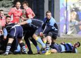 9 Kwiecień 2011; MKS Ogniwo Sopot v KS Posnania Poznań - jedenasta kolejka Ekstraligi rugby 2010/2011. Stadion MKS Ogniwo, Sopot. Fot. Tomasz Żuber / GrFoto.org 
