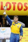 10 Lipiec 2011; Prezentacja zawodników na podium po zakończeniu Górskich Samochodowych Mistrzostw Polski - LOTOS Grand Prix Sopot 2011. Fot. Tomasz Żuber / GrFoto.org