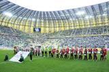 22 Kwiecień 2012; Prezentacja drużyn. Dwudziesta siódma kolejka T-Mobile Ekstraklasa 2011/2012 - Lechia Gdańsk v Śląsk Wrocław. PGE Arena Gdańsk. Fot. Tomasz Żuber / GrFoto.org *** Local Caption *** 22 April 2012; Teams presentation prior of the match. T-Mobile Ekstraklasa 2011/2012, Round 27 - Lechia Gdańsk v Śląsk Wrocław. PGE Arena Gdańsk. Picture credit: Tomasz Żuber / GrFoto.org