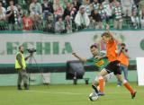 29 Maj 2011; Arkadiusz Woźniak, Zagłębie Lublin i Krzysztof Bąk, Lechia Gdańsk. Trzydziesta kolejka Ekstraklasy 2010/2011 - Lechia Gdańsk v Zagłębie Lublin. Stadion Miejski, Gdańsk. Fot. Tomasz Żuber / GrFoto.org *** Local Caption *** 29 May 2011; Arkadiusz Woźniak, Zagłębie Lublin and Krzysztof Bąk, Lechia Gdańsk. Ekstraklasa 2010/2011, Round  30 - Lechia Gdańsk v Zagłębie Lublin. City Stadium of Traugutta, Gdansk. Picture credit: Tomasz Żuber / GrFoto.org