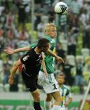 22 Sierpień 2011; Ivans Lukjanovs, Lechia Gdańsk i Marcin Kaczmarek, ŁKS Łódz. Czwarta kolejka T-Mobile Ekstraklasa 2011/2012 - Lechia Gdańsk v ŁKS Łódz. PGE Arena Gdańsk. Fot. Tomasz Żuber / GrFoto.org *** Local Caption *** 22 August 2011; Ivans Lukjanovs, Lechia Gdańsk and Marcin Kaczmarek, ŁKS Łódz. T-Mobile Ekstraklasa 2011/2012, Round 4 - Lechia Gdańsk v ŁKS Łódz. PGE Arena Gdańsk. Picture credit: Tomasz Żuber / GrFoto.org