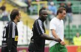 2 Lipca 2011; Emanuel Olisadebe i Paweł Nowak, Lechia Gdańsk podczas spotkania. Pierwszy sparing po powrocie ze zgrupowania do Gdańska - Lechia Gdańsk v Olimpia Grudziądz. Stadion Miejski, Gdańsk. Fot. Tomasz Żuber / GrFoto.org  *** Local Caption *** 2 july 2011; Emanuel Olisadebe and Paweł Nowak, Lechia Gdańsk. First sparing after the team come back to Gdańsk from being away - Lechia Gdańsk v Olimpia Grudziądz. City Stadium of Traugutta, Gdansk. Picture credit: Tomasz Żuber / GrFoto.org