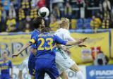 1 Maj 2011; Ante Rožić, Maciej Szmatiuk, Arka Gdynia i Ivans Lukjanovs, Lechia Gdańsk. Dwudziesta czwarta kolejka Ekstraklasy 2010/2011 - Arka Gdynia v Lechia Gdańsk. Stadion Miejski, Gdynia. Fot. Tomasz Żuber / GrFoto.org