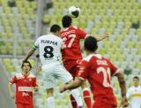 22 Kwiecień 2012; Łukasz Gikiewicz, Śląsk Wrocław i Łukasz Surma, Lechia Gdańsk. Dwudziesta siódma kolejka T-Mobile Ekstraklasa 2011/2012 - Lechia Gdańsk v Śląsk Wrocław. PGE Arena Gdańsk. Fot. Tomasz Żuber / GrFoto.org *** Local Caption *** 22 April 2012; Łukasz Gikiewicz, Śląsk Wrocław and Łukasz Surma, Lechia Gdańsk. T-Mobile Ekstraklasa 2011/2012, Round 27 - Lechia Gdańsk v Śląsk Wrocław. PGE Arena Gdańsk. Picture credit: Tomasz Żuber / GrFoto.org