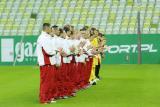 16 Październik 2011; Polska v Ukraina - Międzynarodowy mecz budowniczych infrastrukury do EURO 2012. Na murawie staneły naprzeciw siebie drużyny złożone z przedstawicieli firm budowlanych zaangażowanych w projekty infrastrukturalne związane z EURO 2012. PGE Arena Gdańsk. Fot. Tomasz Żuber / GrFoto.org