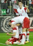 6 Wrzesień 2011; Radość piłkarzy reprezentacji Polski po strzeleniu gola. Międzynarodowy mecz towarzyski - Polska v Niemcy. Stadion PGE Arena Gdańsk. Fot. Tomasz Żuber / GrFoto.org  *** Local Caption *** 6 September 2011; Thanks and congratulations to the team mates after scoring a goal. International friendly match - Poland v Germany. Stadium PGE Arena Gdańsk. Picture credit: Tomasz Żuber / GrFoto.org