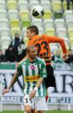 9 Kwiecień 2012; Jakub Wilk, Lechia Gdańsk i Szymon Pawłowski, Zagłębie Lublin. Dwudziesta piąta kolejka T-Mobile Ekstraklasa 2011/2012 - Lechia Gdańsk v Zagłębie Lublin. PGE Arena Gdańsk. Fot. Tomasz Żuber / GrFoto.org *** Local Caption *** 9 April 2012; Jakub Wilk, Lechia Gdańsk and Szymon Pawłowski, Zagłębie Lublin. T-Mobile Ekstraklasa 2011/2012, Round 25 - Lechia Gdańsk v Zagłębie Lublin. PGE Arena Gdańsk. Picture credit: Tomasz Żuber / GrFoto.org