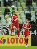 12 Wrzesień 2011; Ivans Lukjanovs, Lechia Gdańsk i Krzysztof Mączyński, Górnik Zabrze. Szósta kolejka T-Mobile Ekstraklasa 2011/2012 - Lechia Gdańsk v Górnik Zabrze. PGE Arena Gdańsk. Fot. Tomasz Żuber / GrFoto.org  *** Local Caption *** 12 September 2011; Ivans Lukjanovs, Lechia Gdańsk and Krzysztof Mączyński, Górnik Zabrze. T-Mobile Ekstraklasa 2011/2012, Round 6 - Lechia Gdańsk v Górnik Zabrze. PGE Arena Gdańsk. Picture credit: Tomasz Żuber / GrFoto.org