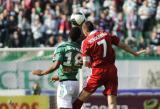 8 Maj 2011; Bedi Buval, Lechia Gdańsk i Radosław Sobolewski, Wisła Kraków. Dwudziesta piąta kolejka Ekstraklasy 2010/2011 - Lechia Gdańsk v Wisła Kraków. Stadion Miejski, Gdańsk. Fot. Tomasz Żuber / GrFoto.org *** Local Caption *** 8 May 2011; Bedi Buval, Lechia Gdańsk and Radosław Sobolewski, Wisła Kraków. Ekstraklasa 2010/2011, Round 25 - Lechia Gdańsk v Wisła Kraków. City Stadium of Traugutta, Gdansk. Picture credit: Tomasz Żuber / GrFoto.org